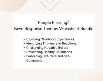 Therapeut/Berater Erforschen Kindheit, Menschen Gefällig/Kitz Antwort Arbeitsblätter 10+ Seiten