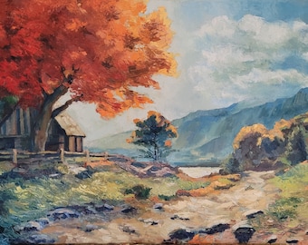 Fantasy landscape oil painting