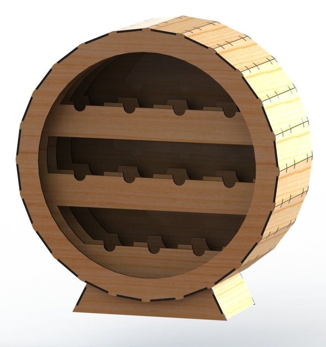 Laser Cut Wooden Wine Rack CNC Router Template DWG File Laser Cut File ...