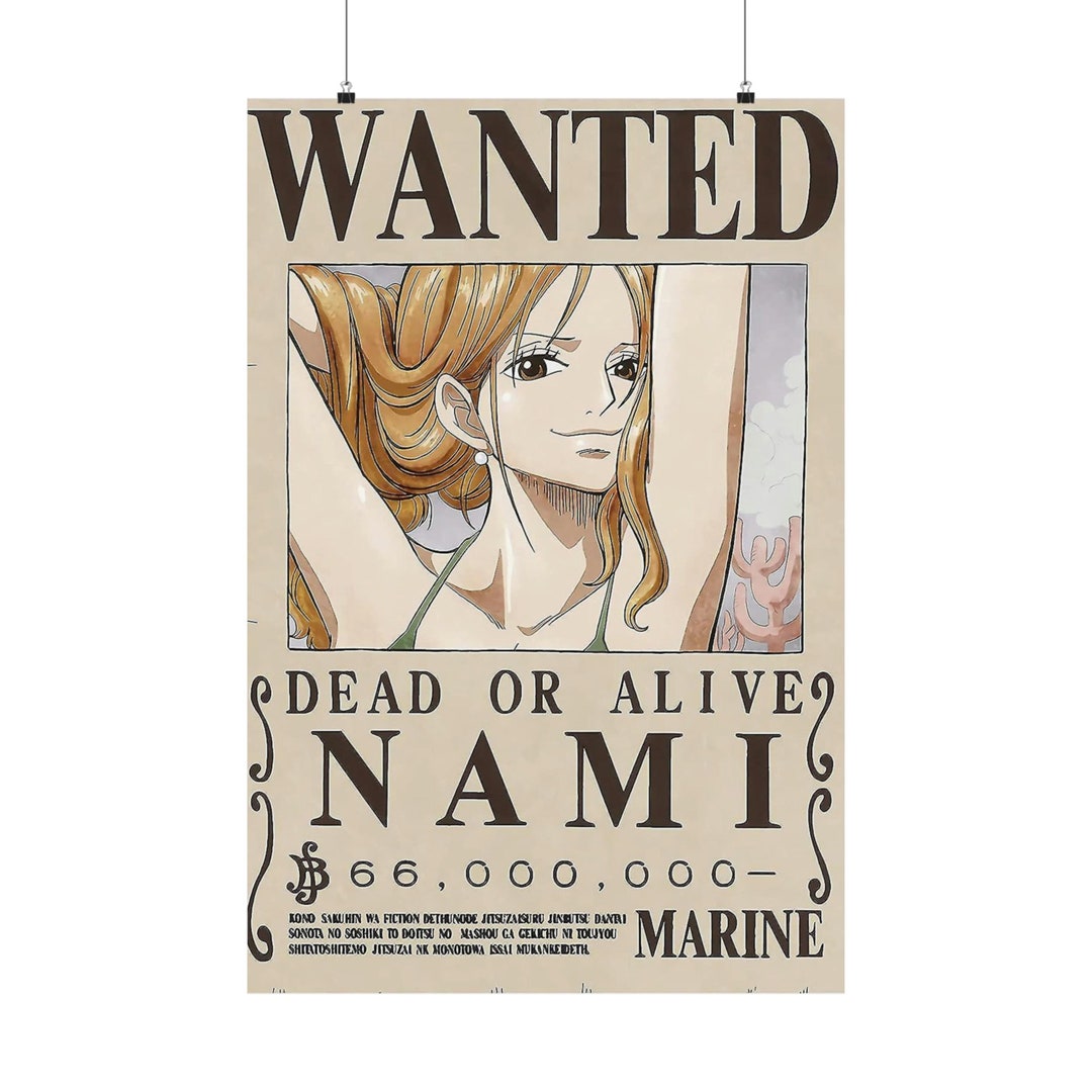 Anime One Piece Namis Bounty Posters - Etsy