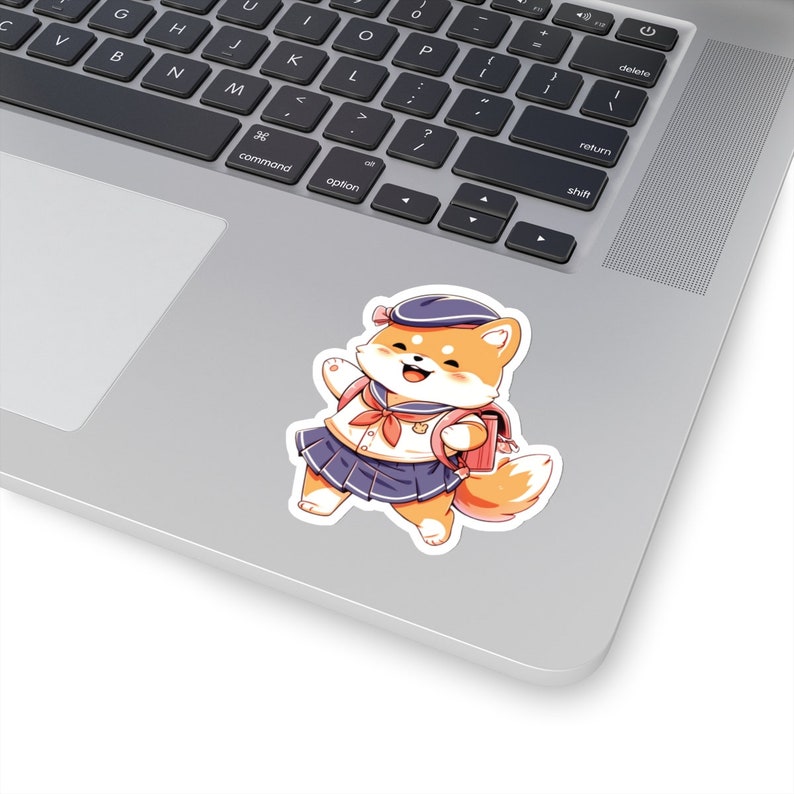 Shiba Inu Preppy Girl Sticker Kawaii Girl Prep Esthétique Mignon Shiba Dog Autocollants Preppy Student Fashion Pour ordinateur portable et cadeau image 4