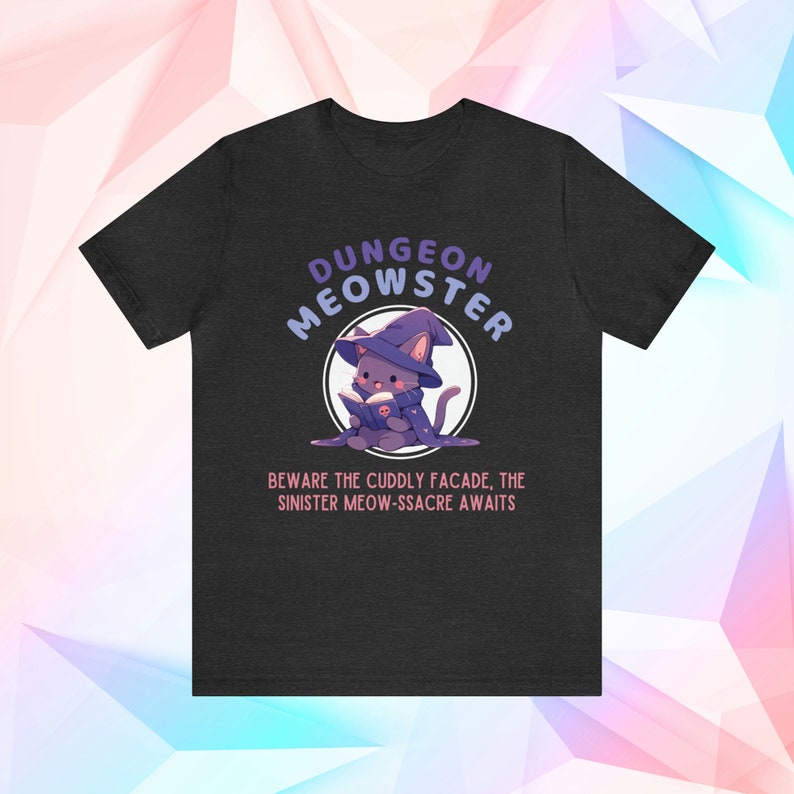 Dungeon Meowster DND T-Shirt Funny Dungeon Master Gift for Dungeons and Dragons Players Kawaii Cat Tshirt image 5