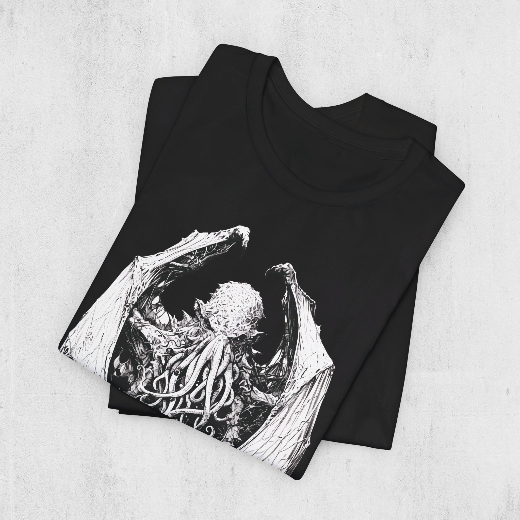 Urban Backwoods Dark Lovecraft Spirits Men's T-Shirt - Premium Cotton Graphic Tee, Regular Fit - View #2