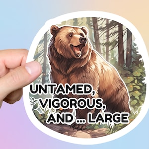 Halsin Bear Druid Romance Sticker Untamed Funny Baldur's Gate 3 Dungeons and Dragons For Laptop Computer Cute DND