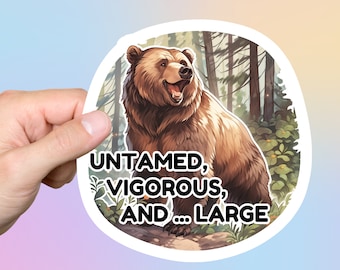 Autocollant romantique Halsin Bear Druid Untamed Funny Baldur's Gate 3 Donjons et Dragons pour ordinateur portable mignon MDN