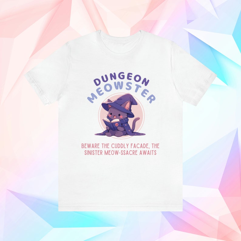Dungeon Meowster DND T-Shirt Funny Dungeon Master Gift for Dungeons and Dragons Players Kawaii Cat Tshirt image 9