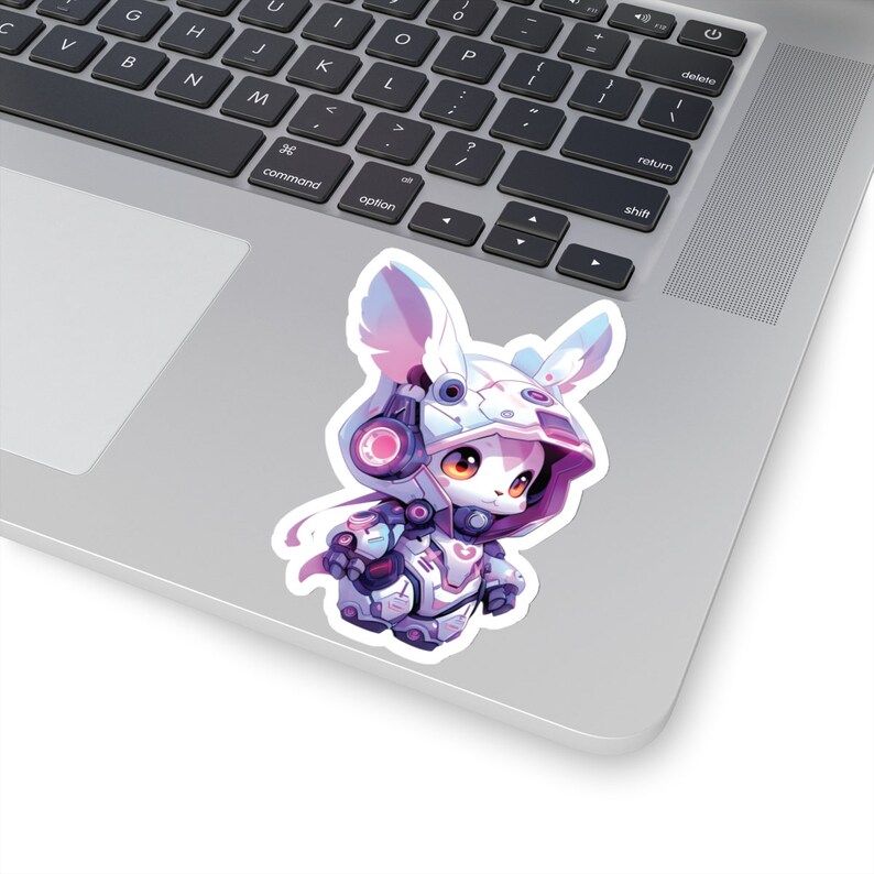 Cyberpunk 2077 Bunny Sticker Scifi Cyberpunk Aesthetic Cute and Kawaii Rabbit Sticker for Laptop and Computer Gift image 5