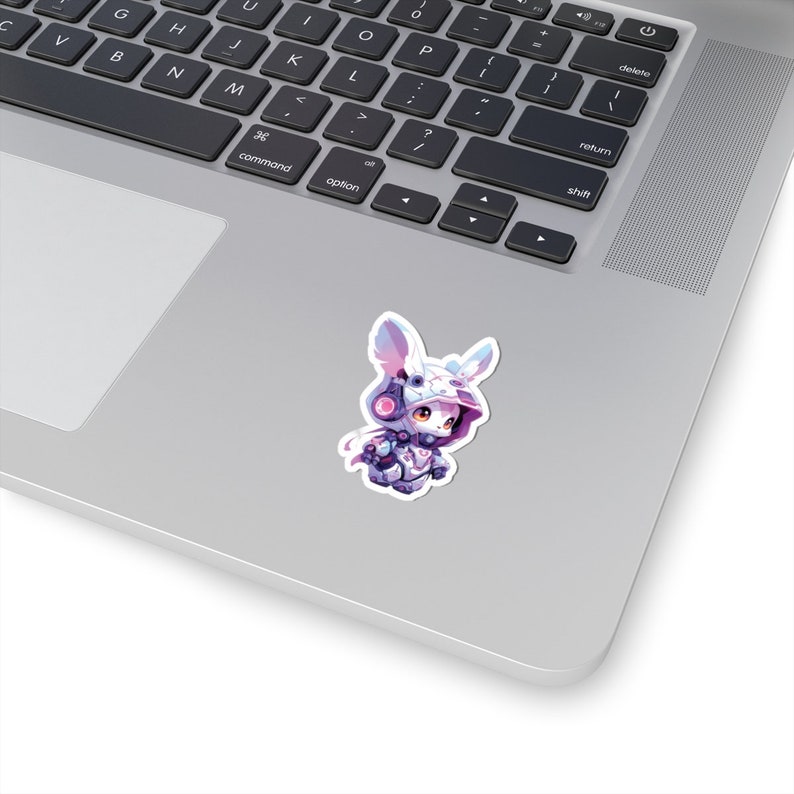 Cyberpunk 2077 Bunny Sticker Scifi Cyberpunk Aesthetic Cute and Kawaii Rabbit Sticker for Laptop and Computer Gift image 3