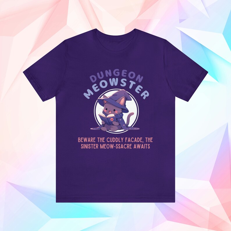Dungeon Meowster DND T-Shirt Funny Dungeon Master Gift for Dungeons and Dragons Players Kawaii Cat Tshirt image 8