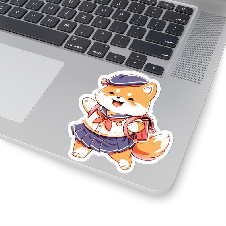 Shiba Inu Preppy Girl Sticker Kawaii Girl Prep Esthétique Mignon Shiba Dog Autocollants Preppy Student Fashion Pour ordinateur portable et cadeau image 5