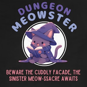 Dungeon Meowster DND T-Shirt Funny Dungeon Master Gift for Dungeons and Dragons Players Kawaii Cat Tshirt