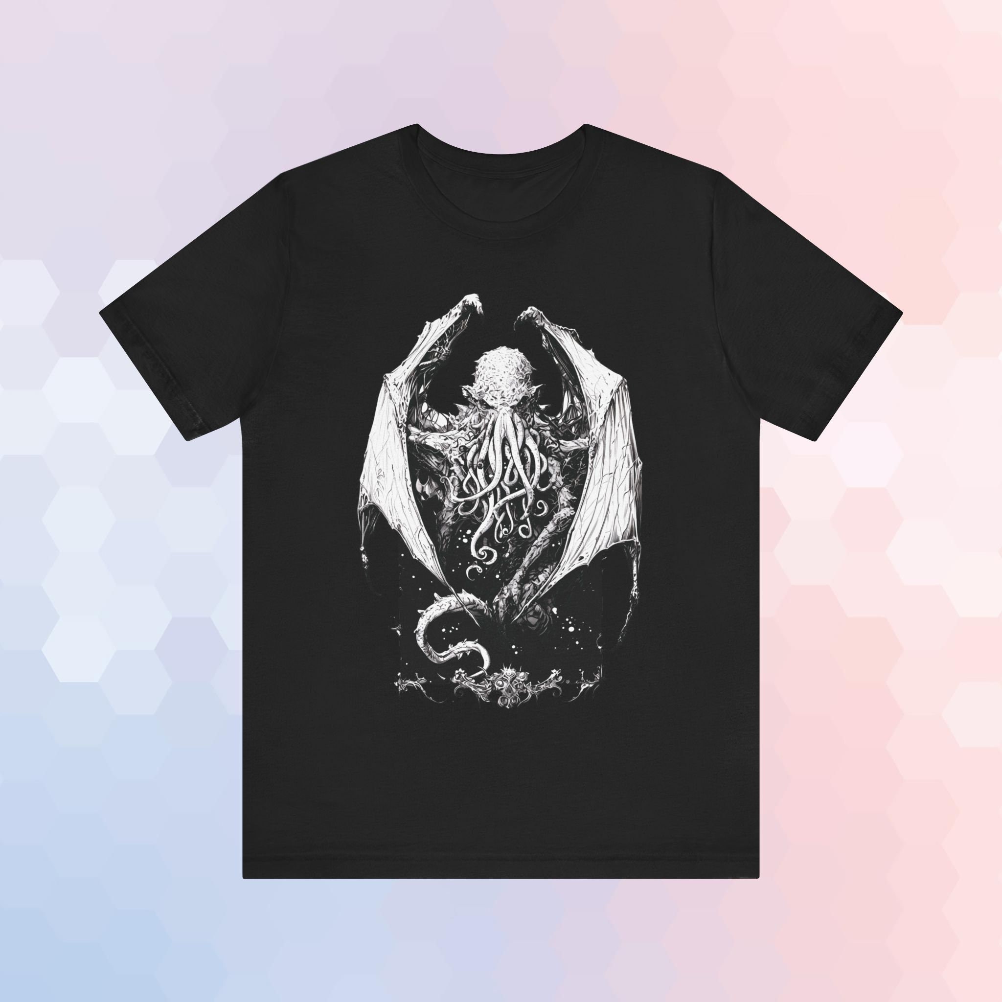 Cthulhu T-Shirt Men O Neck Cool Summer T Shirts Short Sleeve Tees