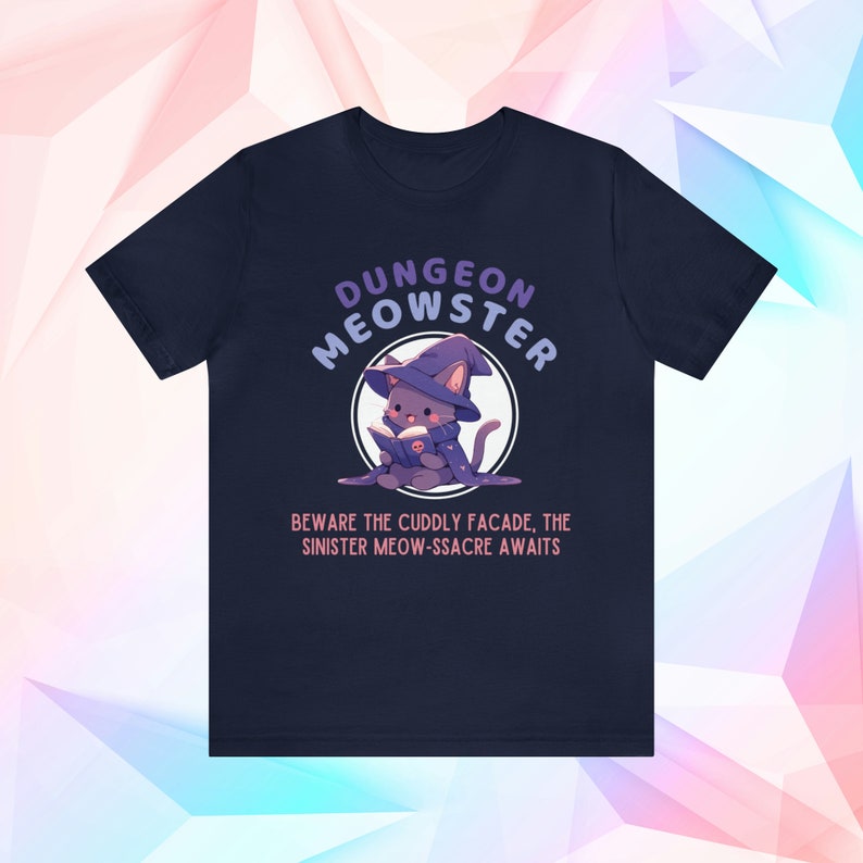 Dungeon Meowster DND T-Shirt Funny Dungeon Master Gift for Dungeons and Dragons Players Kawaii Cat Tshirt image 7