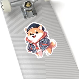 Sticker Shiba Inu Preppy Kawaii Prep Esthétique Mignon Shiba Dog Stickers Preppy Mode Etudiante Pour Ordinateur Portable Et Cadeau image 6