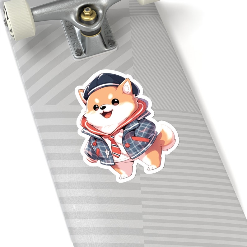Sticker Shiba Inu Preppy Kawaii Prep Esthétique Mignon Shiba Dog Stickers Preppy Mode Etudiante Pour Ordinateur Portable Et Cadeau image 6