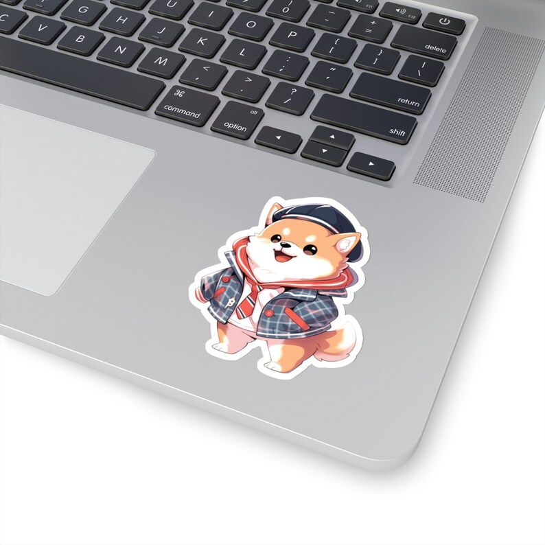 Sticker Shiba Inu Preppy Kawaii Prep Esthétique Mignon Shiba Dog Stickers Preppy Mode Etudiante Pour Ordinateur Portable Et Cadeau image 4