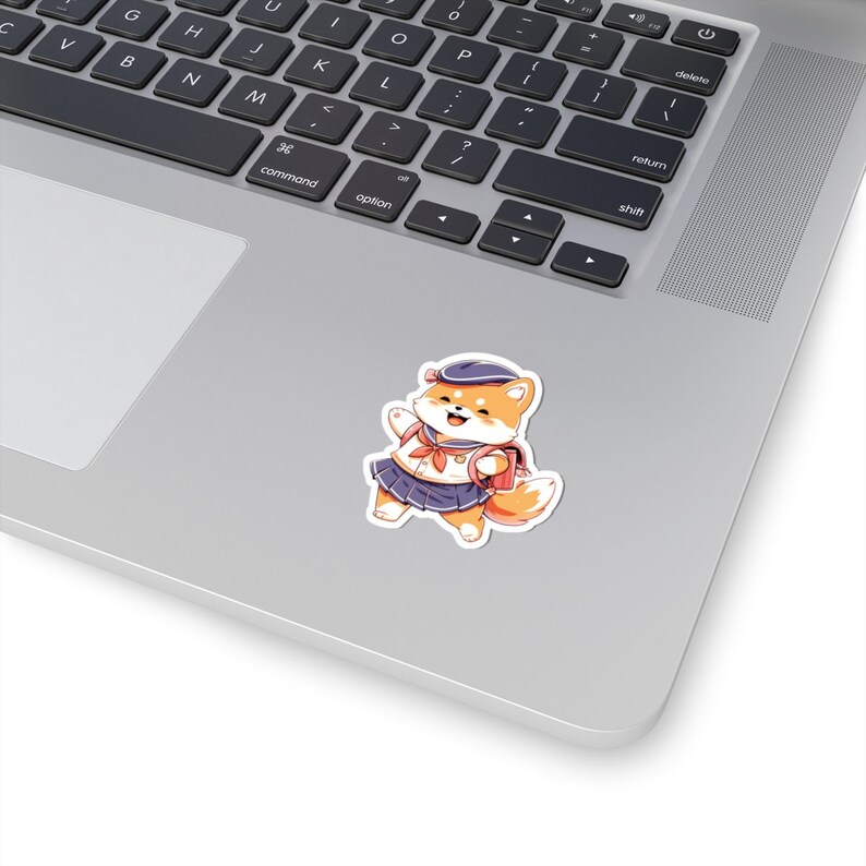 Shiba Inu Preppy Girl Sticker Kawaii Girl Prep Esthétique Mignon Shiba Dog Autocollants Preppy Student Fashion Pour ordinateur portable et cadeau image 3