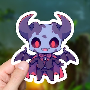 Chibi Demon Lord Sticker Cute Kawaii Horror Fan Laptop Sticker Computer Stickers  Birthday Gift for Her Unique Gifts