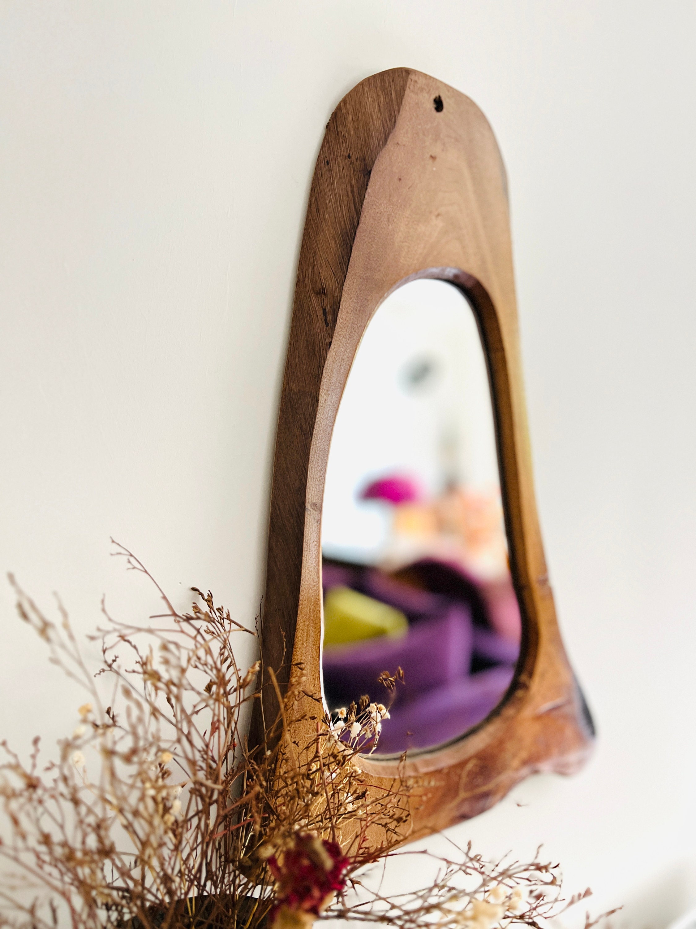 Wooden Mirror, Rustik Ev Dekorasyonu, Natural, Farmhouse, Boho, Modern ...