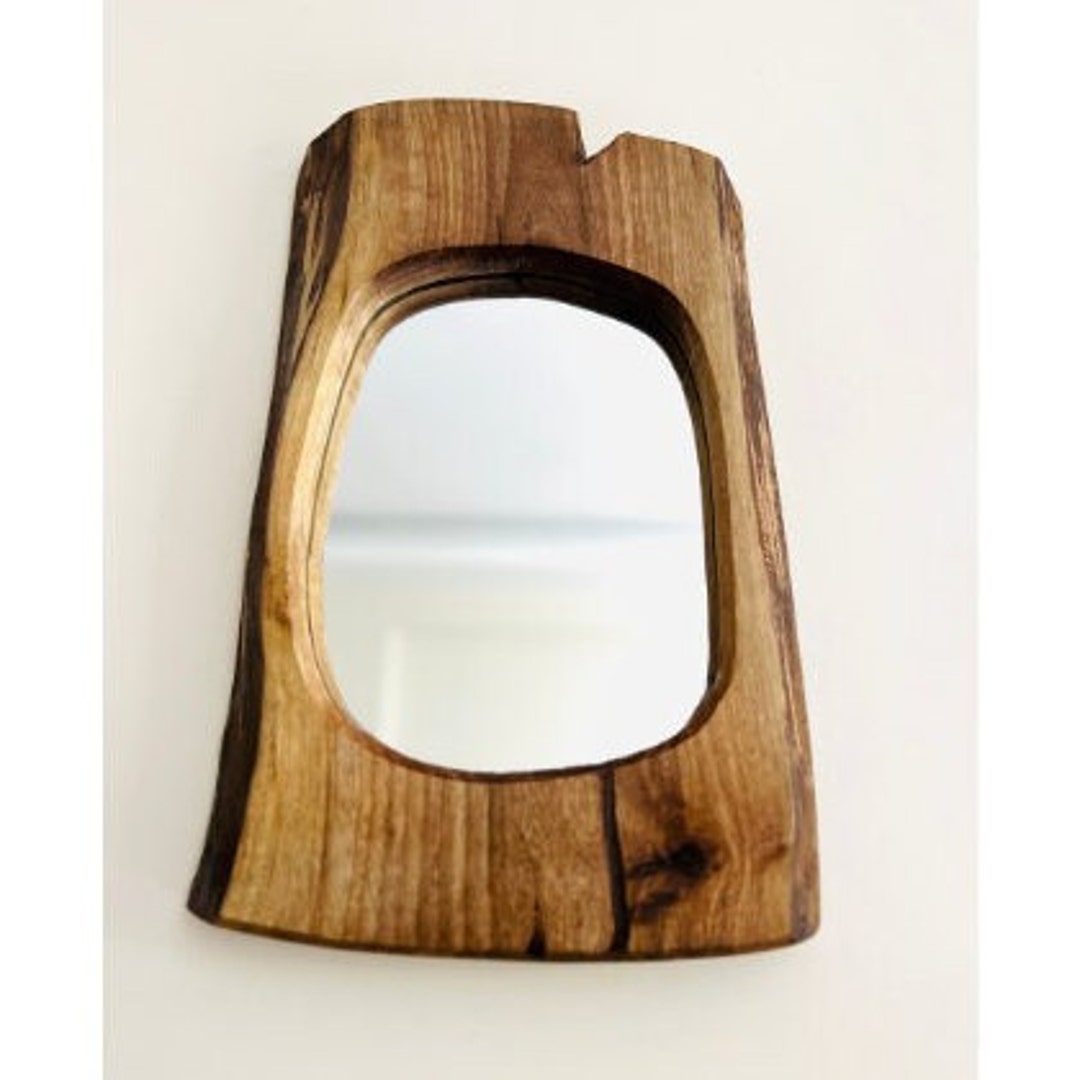 Wooden Mirror, Natural Wood, Farmhouse, Boho, Modern Wood, Walnut ...