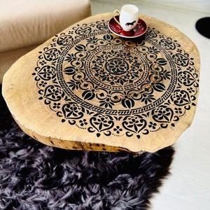 Custom coffee table, Walnut, Wood side table, Home decoration, Living Room Furniture, Rustic, Handcrafted Wooden Coffee Table