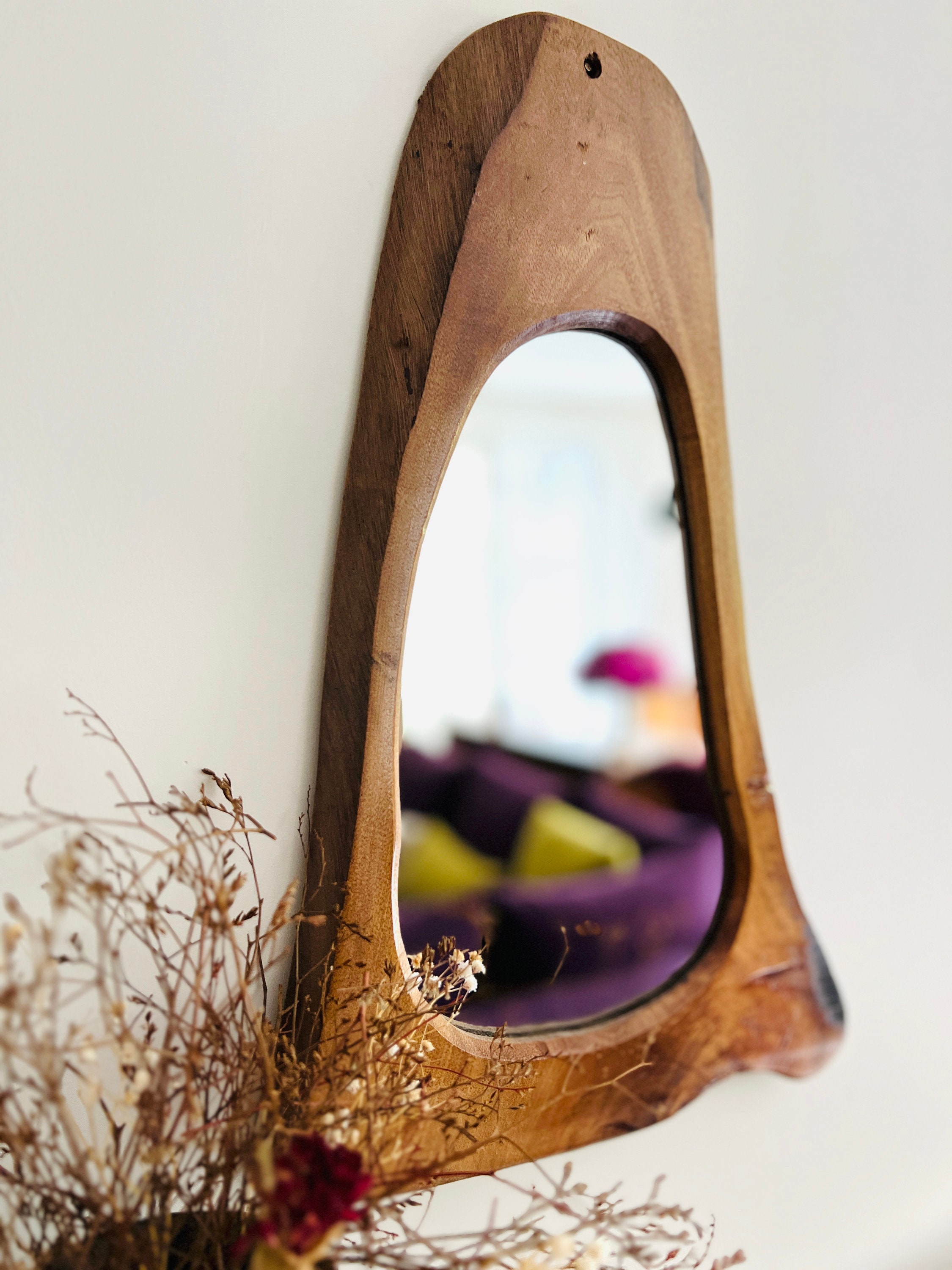 Wooden Mirror, Rustik Ev Dekorasyonu, Natural, Farmhouse, Boho, Modern ...