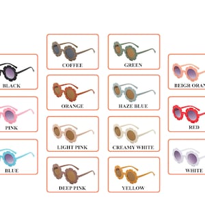 Lunettes de soleil personnalisées avec prénom floral pour filles Protection UV400 Cadeau pour tout-petit Cadeau pour enfant Lunettes de soleil personnalisées pour enfants image 2