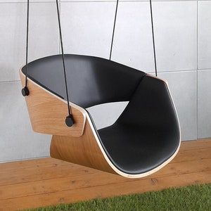 Luxury Wooden Swing, rocking armchair seat, office swing, chill zone, loft style, scandinavian - Great Gift!