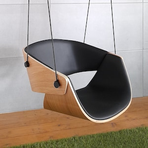 Luxus Holz Schaukel Stuhl, Schaukelsessel Sitz, Büro Schaukel, Chill Zone, Loft Stil, skandinavisch - Tolles Geschenk!