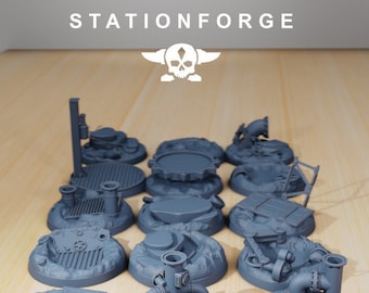 Ronde basis 25-32-40mm Industrieel afval - Basis 25-32-40mm Wasteland - Stationforge