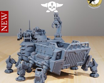 Scavenger Transport Tank (1 tank, alle opties inbegrepen) - StationForge miniatuur voor tafelblad oorlogsspellen, schaal 28 mm