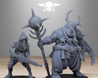 Corrupted Guard Lechers (2 miniaturen set B) - StationForge miniaturen voor tafelblad oorlogsspellen, schaal 28 mm