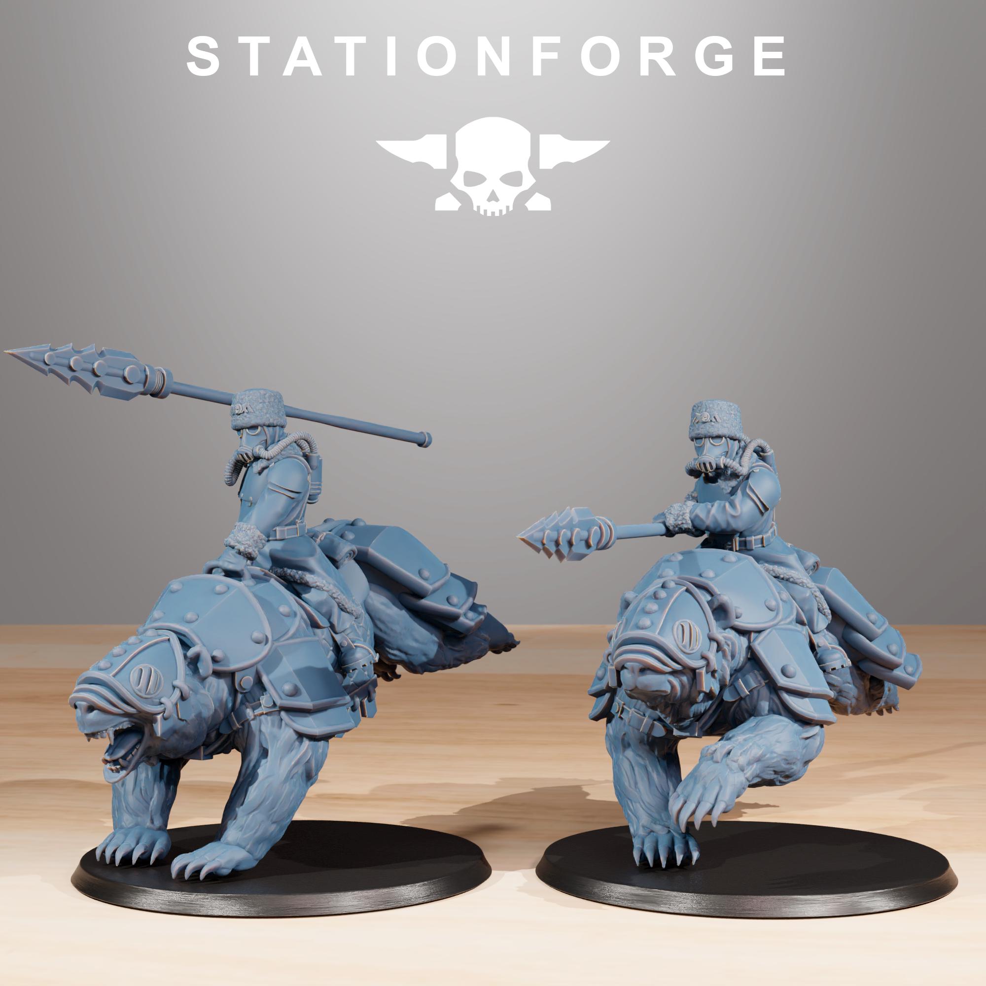 Stationforge Raptor Riders Grimguard Bear Riders - Stationforge Miniature for Tabletop Wargames ...