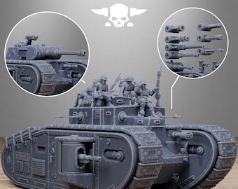 FreeGuard zware tank - StationForge miniatuur voor tafelblad-oorlogsspellen, schaal 28 mm