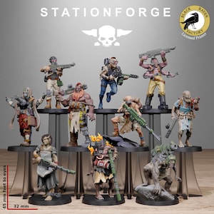 Abumani della Guardia Corrotta (10 miniature NON DIPINTE) - Miniature StationForge per wargame da tavolo, scala 28 mm