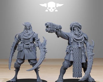 Corrupted Guard Lechers (2 miniaturen set A) - StationForge miniaturen voor tafelblad oorlogsspellen, 28 mm schaal