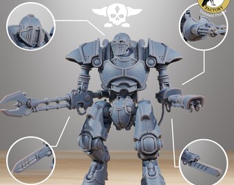 Coloso del Armagedón Carroñero - Titán del Armagedón de los Carroñeros - Miniatura de StationForge para juegos de guerra de mesa, escala 28 mm