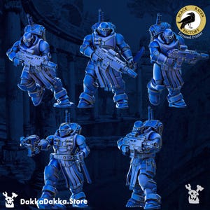 Tacet Vestiga Squad of the Legio Prima Victrix (5 miniatures build-kit) - Dakkadakka.Store miniature for tabletop wargames, 28mm scale