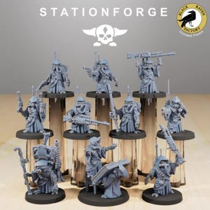 Scavenger Junkards (10 miniatures) - StationForge miniature for tabletop wargames, 28mm scale