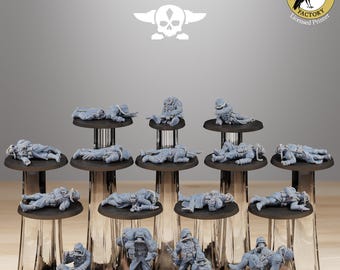 GrimGuard The Fallen - miniatura StationForge per wargame da tavolo, scala 28 mm