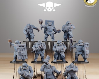 Mutantes GrimGuard - Ogros Darkguard - Miniatura StationForge para juegos de guerra de mesa, escala de 28 mm