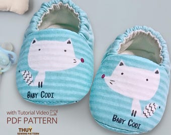 Patrón de costura para zapatos de bebé: Ideal para principiantes (Descarga en PDF, tallas de 0 a 4 años)