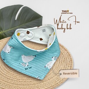 Reversible Baby Bib Sewing Pattern: Beginner-Friendly, 4 sizes for Newborn to Toddler (PDF Pattern)