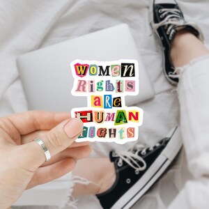 Sticker féministe, girl power, autonomisation des femmes, mon corps, mon choix, les filles soutiennent les filles, l'avenir est aux femmes, droits des femmes, droits humains