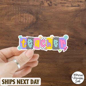 Back To School Teacher Sticker, Funny Teacher Vinyl Decal, First Day of School Sticker, Teacher Gift for Laptop Water Bottle Notebook