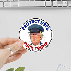 Adesivo Proteggi USPS Fuck Trump, Adesivi USPS, Adesivi politici, Broligarchia, Antifascismo, Adesivo di protesta, Combatti i fascisti