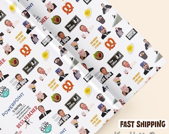 The Office Dwight Schrute Wrapping Paper, The Office Christmas Gift Wrap, The Office Wrapping Papers, Birthday Christmas Wrapping Gift