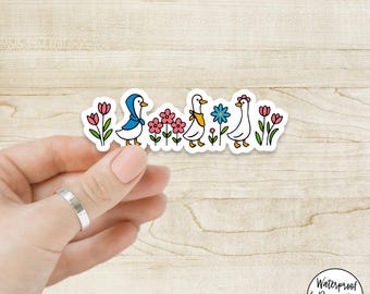 Dummer Gans Aufkleber, lustiger Gänseliebhaber Vinyl Aufkleber, entzückender Bauernhof Tier Aufkleber für Wasserflasche, Laptop oder Gästebuch