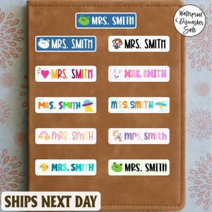 Personalized Custom Name Label Sticker - Cute Daycare Labels Sticker - Cute Waterproof Labels Sticker - Cute Kids Name, Teacher Name Sticker