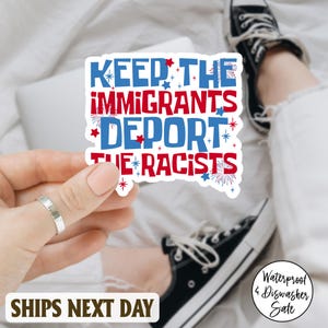 Keep Immigrants Make America Great Sticker/Car Magnet, Anti Fascism, Protest, Human Rights, No One Is Illegal, Chinga La Migra, Abolish ICE